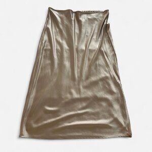 Old Navy Champagne Satin Maxi Skirt (XL)